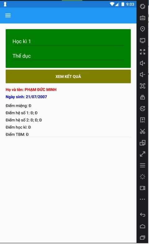 Tra cứu kết quả học tập trên website TMT - QLNT 3 تصوير الشاشة