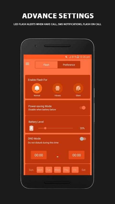 Flashlight Call & SMS - Free Flashlight 2019 screenshot 1