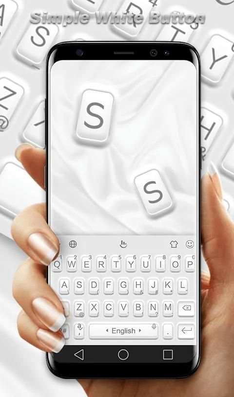 Simple White Button Keyboard Theme screenshot 3