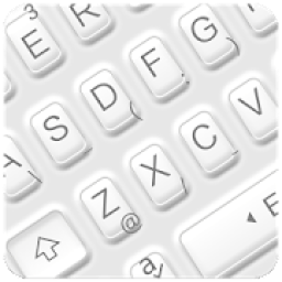 Simple White Button Keyboard Theme आइकन