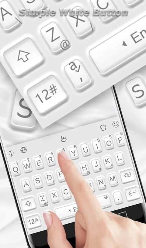 Simple White Button Keyboard Theme screenshot 5