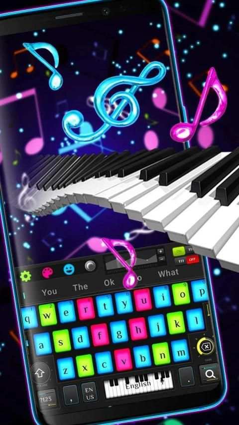 Colorful Midi Music Keyboard Theme screenshot 3