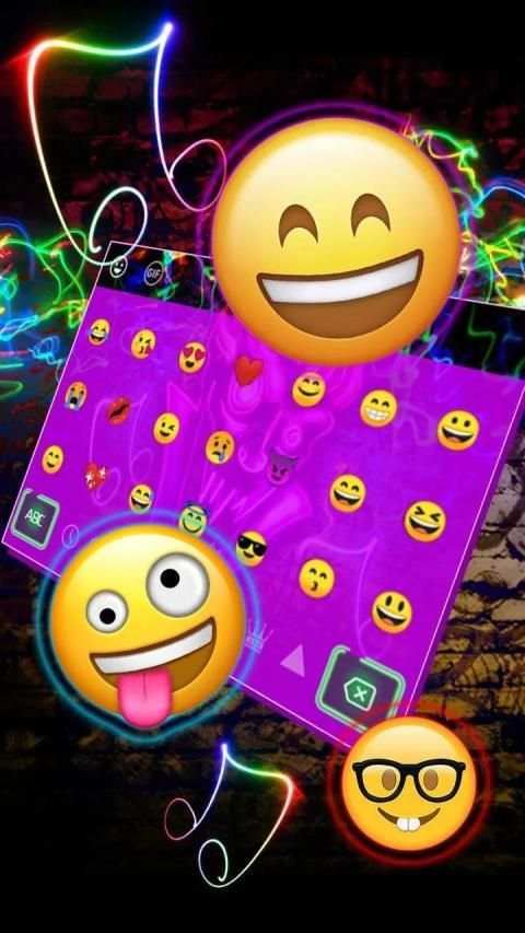 Neon Ghost Keyboard Theme स्क्रीनशॉट 1