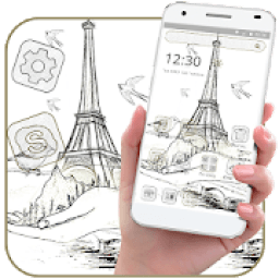 ikon Tema sketsa kota Paris