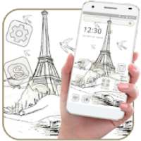 Tema sketsa kota Paris on 9Apps