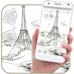 Paris city sketch theme 1.1.3