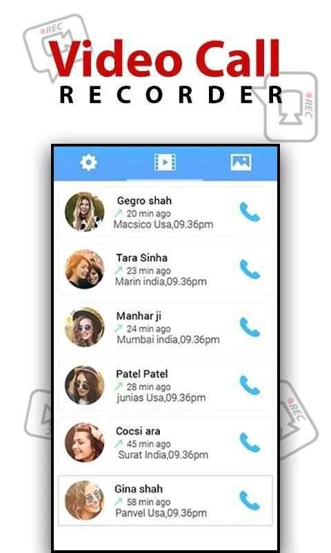 Video Call Recoder 2019 स्क्रीनशॉट 2