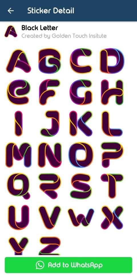 Letter WAStickerApp - Letter Stickers for Whatsapp screenshot 22