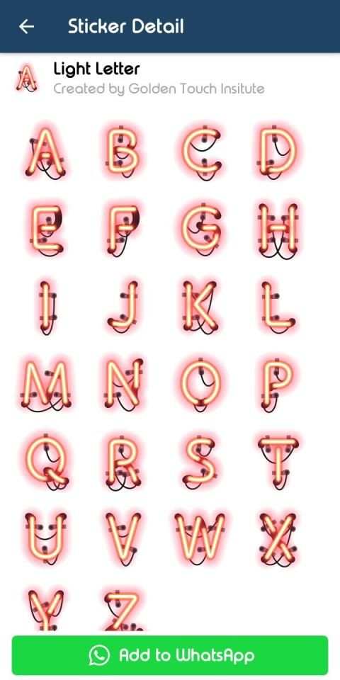 Letter WAStickerApp - Letter Stickers for Whatsapp screenshot 18