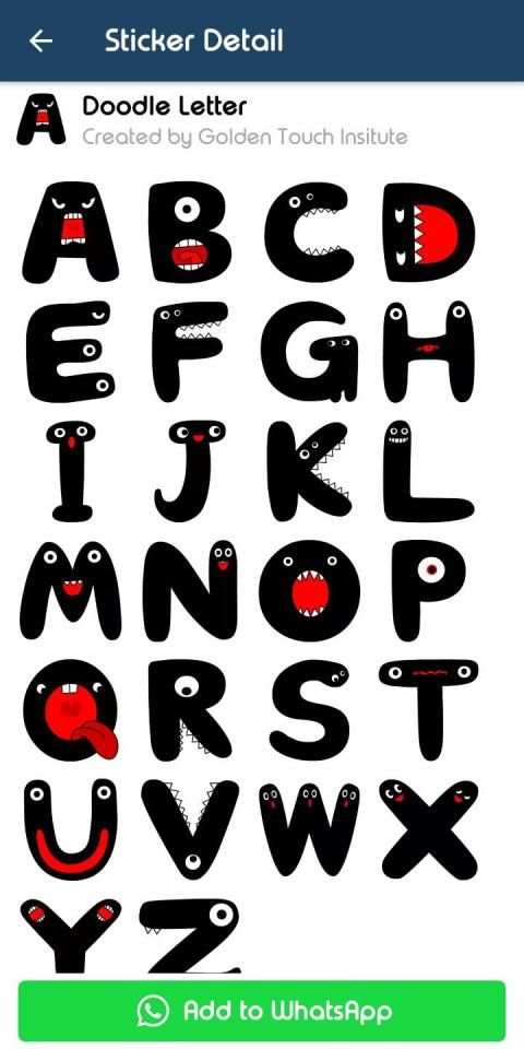 Letter WAStickerApp - Letter Stickers for Whatsapp screenshot 21