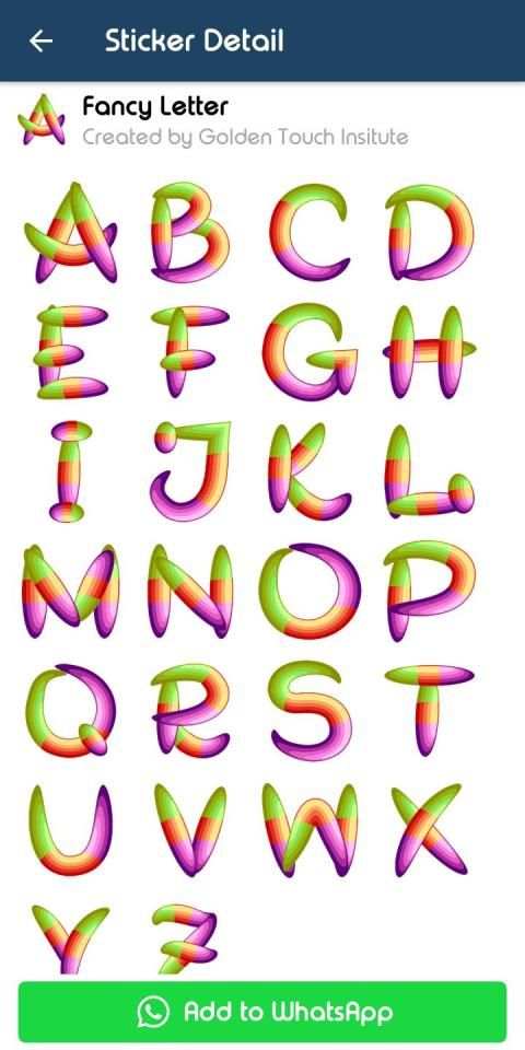 Letter WAStickerApp - Letter Stickers for Whatsapp screenshot 4