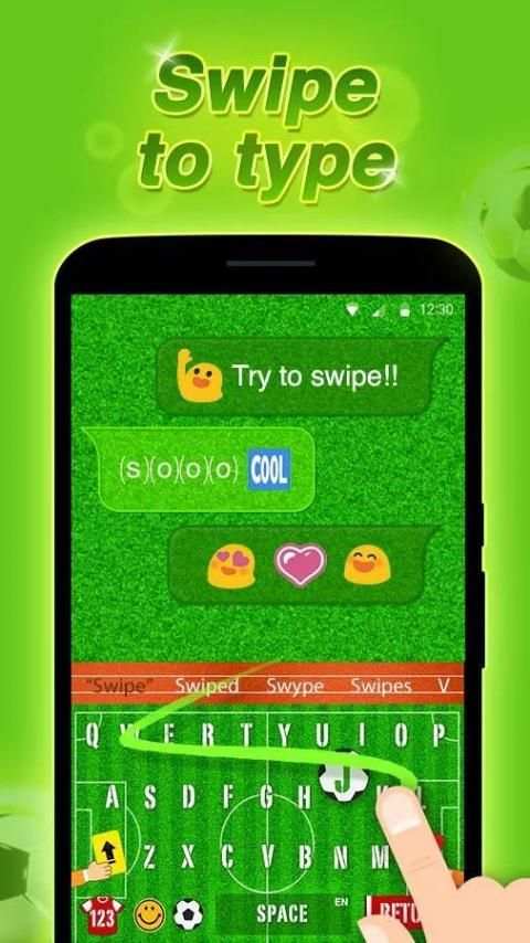 Soccer Keyboard Theme - Funny Emoji & Gif screenshot 2