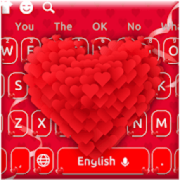 Red full love keyboard theme आइकन