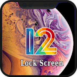 ikon LockScreen Phone XS . Lock Screen OS 12