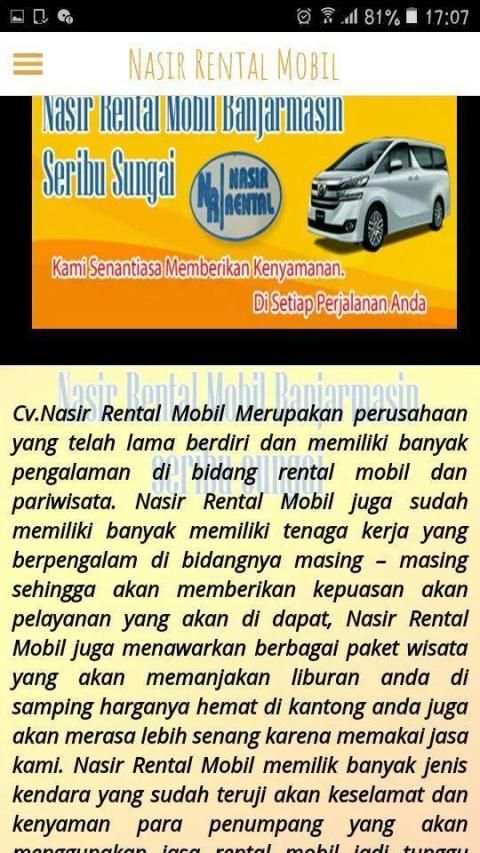 Nasir Rental Mobil screenshot 1