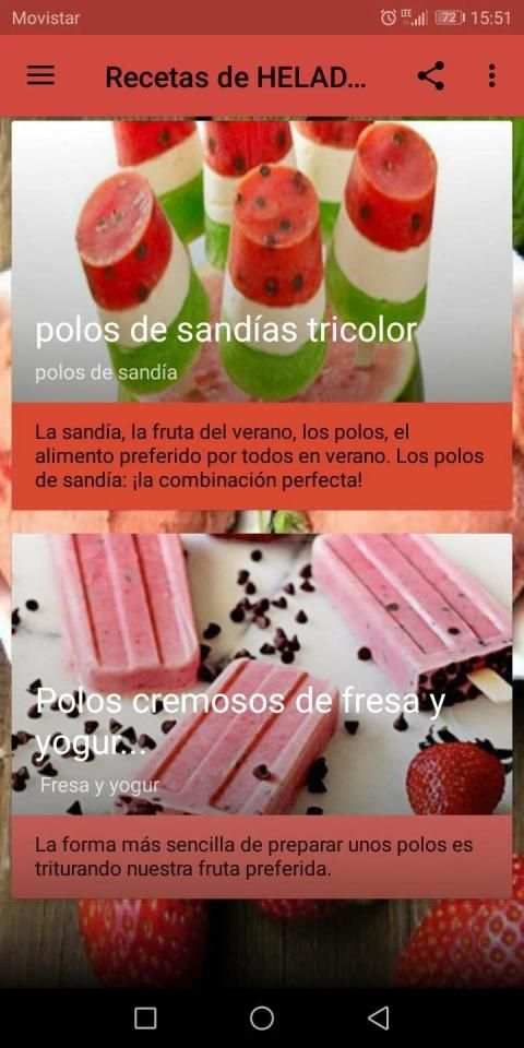 Recetas de HELADOS caseros screenshot 1
