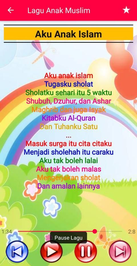 Lagu Anak Muslim Offline स्क्रीनशॉट 31