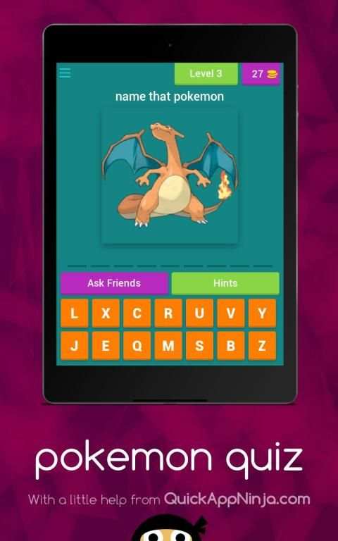 Pokemon quiz screenshot 1