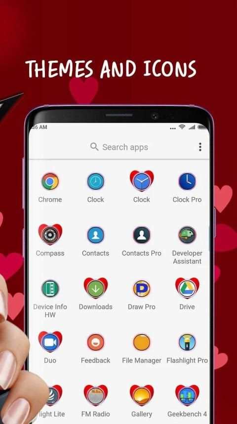 Valentine Theme Launcher - Hearts, Flowers, Love screenshot 2