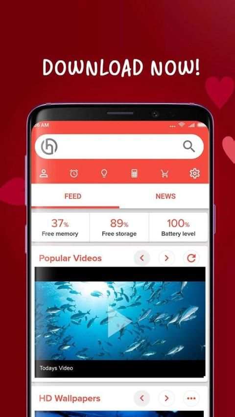 Valentine Theme Launcher - Hearts, Flowers, Love screenshot 1