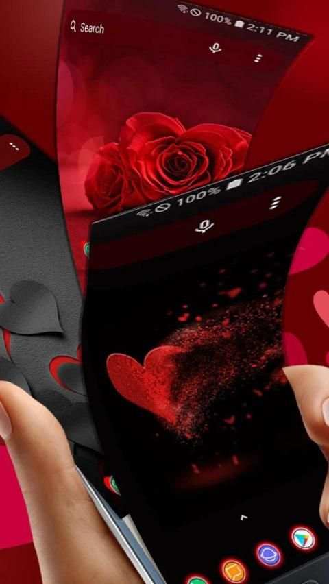 Valentine Theme Launcher - Hearts, Flowers, Love screenshot 3