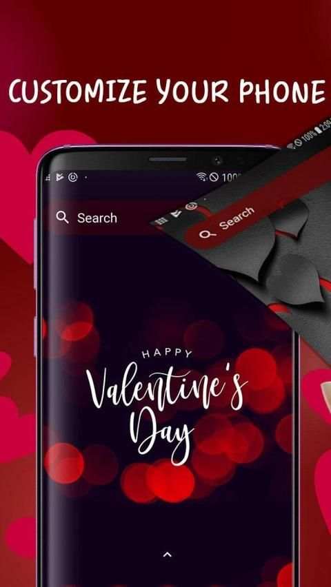 Valentine Theme Launcher - Hearts, Flowers, Love screenshot 4