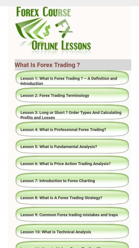 Forex Course Offline Lessons स्क्रीनशॉट 1