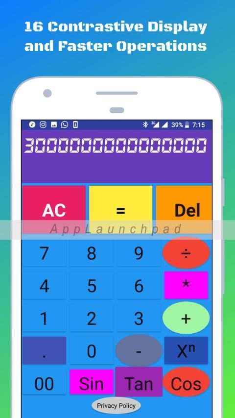Colourful Calculator स्क्रीनशॉट 5