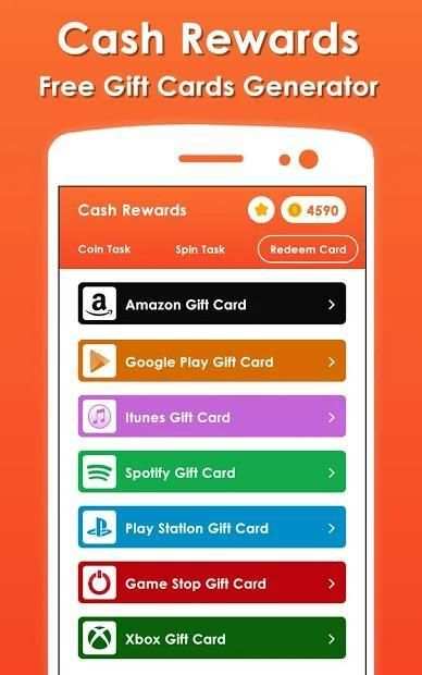 Cash Rewards - Free Gift Cards Generator screenshot 2