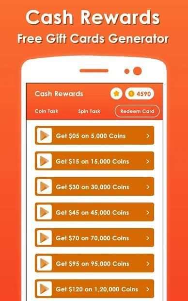 Cash Rewards - Free Gift Cards Generator screenshot 1