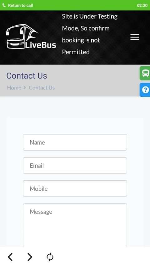 LiveBus.in - Client screenshot 1