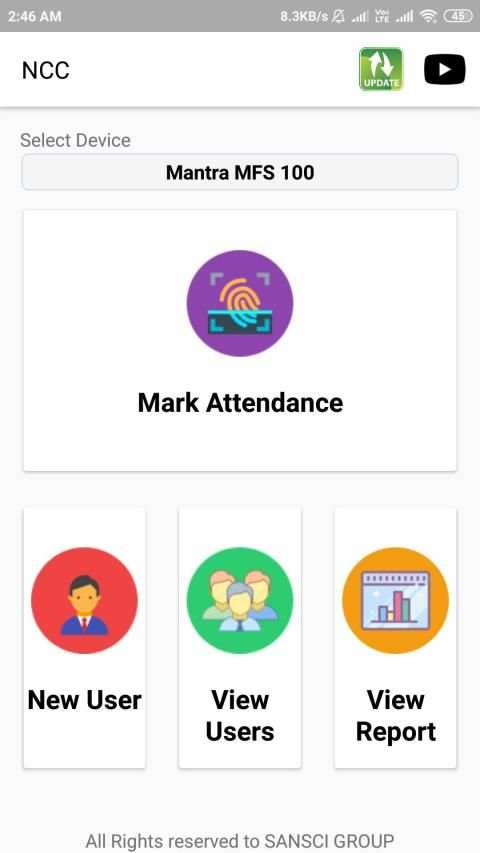 NCC Biometric Camp Attendance System screenshot 2