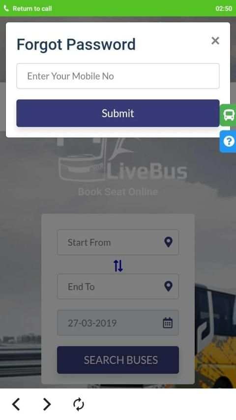 LiveBus.in - Client screenshot 4