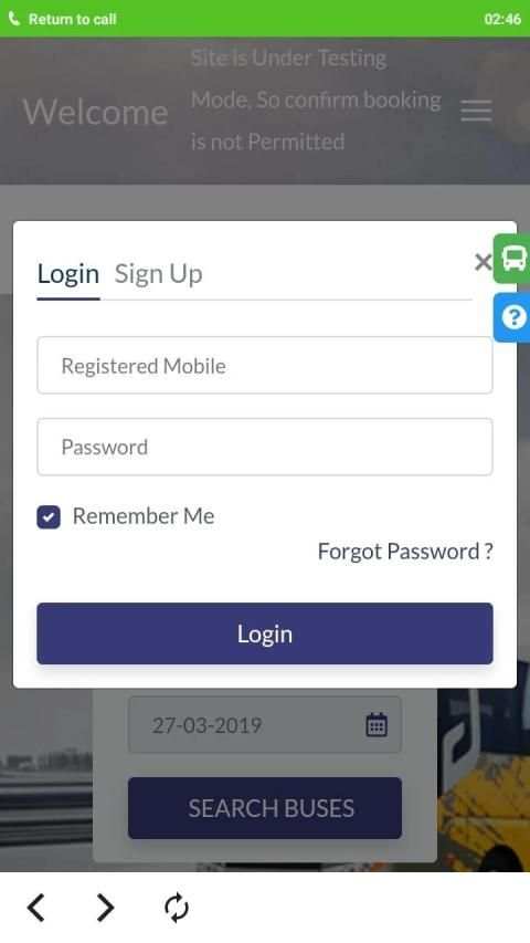 LiveBus.in - Client screenshot 3