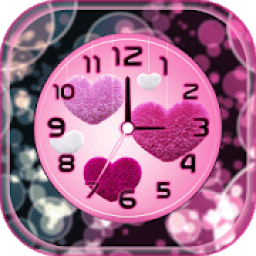 Pink Clock Live Wallpaper आइकन