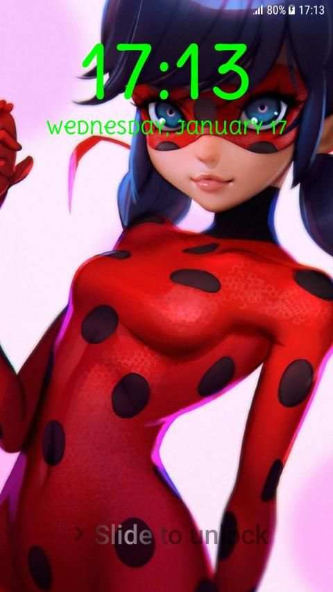 Ladybug Pattern Lock Screen * स्क्रीनशॉट 3