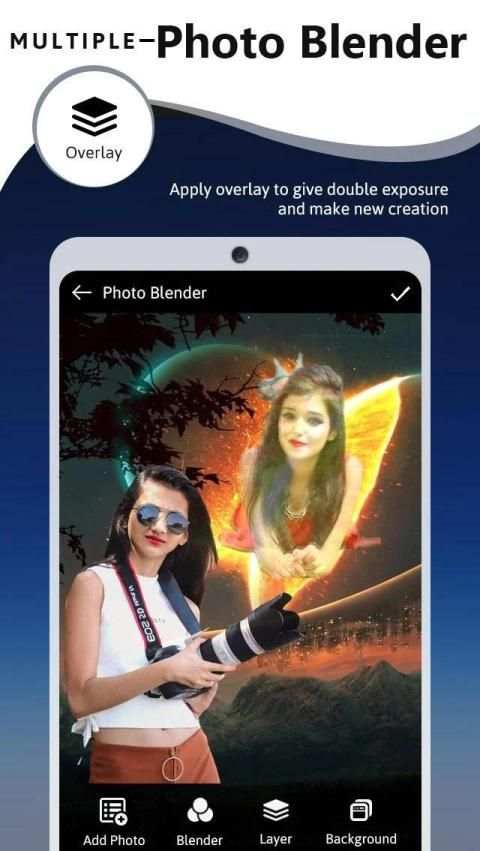 Photo Blender - Blend Photo with Photo स्क्रीनशॉट 2