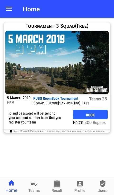 PUBG RoomBook Tournaments screenshot 6