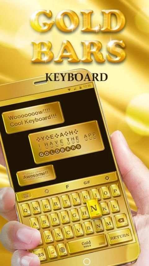 Luxury Golden Keyboard Theme for Android screenshot 5
