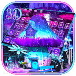 ikon Tema Keyboard 3D Neon Mushroom