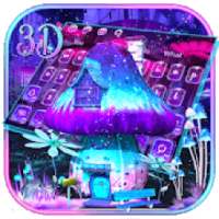 Tema Keyboard 3D Neon Mushroom on 9Apps