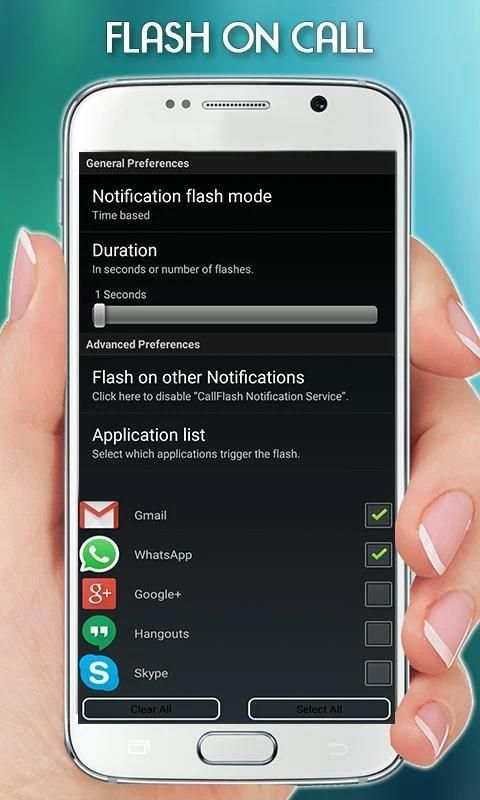 FlashLight on Call – Automatic Flash Light Blink स्क्रीनशॉट 1