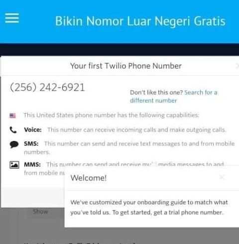 Bikin Nomor Luar Negeri Gratis скриншот 1