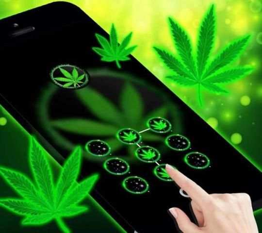 Neon Weed Rasta Theme screenshot 2