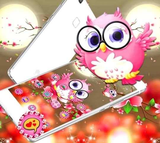 Pink Love Bird Launcher Theme* screenshot 4