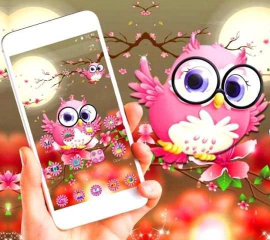 Pink Love Bird Launcher Theme* screenshot 2