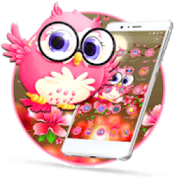 Pink Love Bird Launcher Theme* आइकन