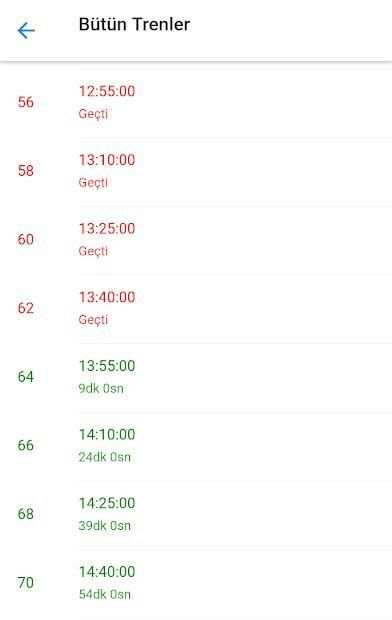 Başkentray Tren Saatleri screenshot 2