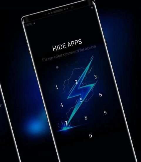Cool tech dark blue neon lightning theme screenshot 2