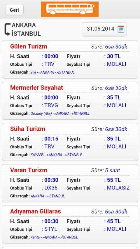 Kolay Otobüs Bileti screenshot 2